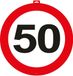 Folat 50 Jaar Verkeersbord Deurbord - 47cm