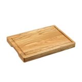 KESPER Snijplank van eikenhout, FSC-gecertificeerd, extra sterk, 3,5 cm, met handgreep en biofa-olie, 38,5 × 27,5 cm, 49100