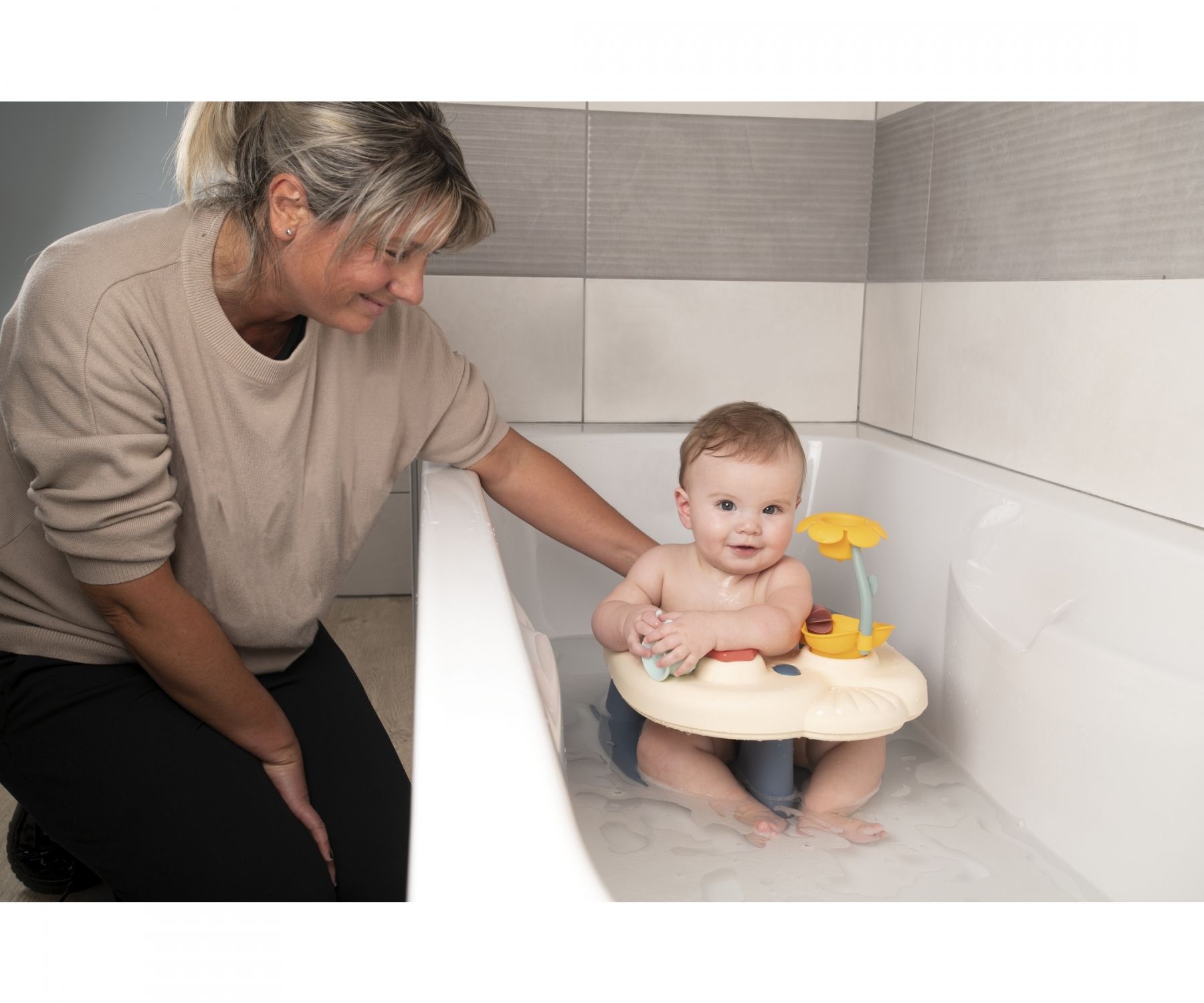 Smoby Little Smoby Baby Bath Time - Babybadzitje met Speelgoed - Groen