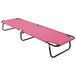 vidaXL Lit pliant acier rose