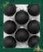 Krebs Kerstballen - 24x - velvet zwart mat - glas - 7 cm