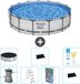 Bestway Rond Steel Pro MAX Zwembad - 457 x 107 cm - Grijs