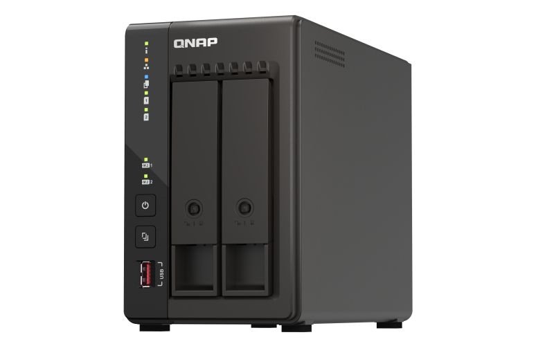 QNAP TS-253E NAS - 8GB RAM - Intel Celeron J6412 - Zwart