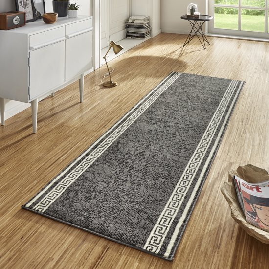 Hanse Home Designer Loper Velours Basic Grijs 80x500cm