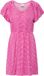 ICHI - IHAYA DR9 - Dames - Mini jurken - Maat 38 - Viscose/Elastaan - Korte mouw - V-hals - Geruit - PINK/WHITE GRAPHIC SCALLOP