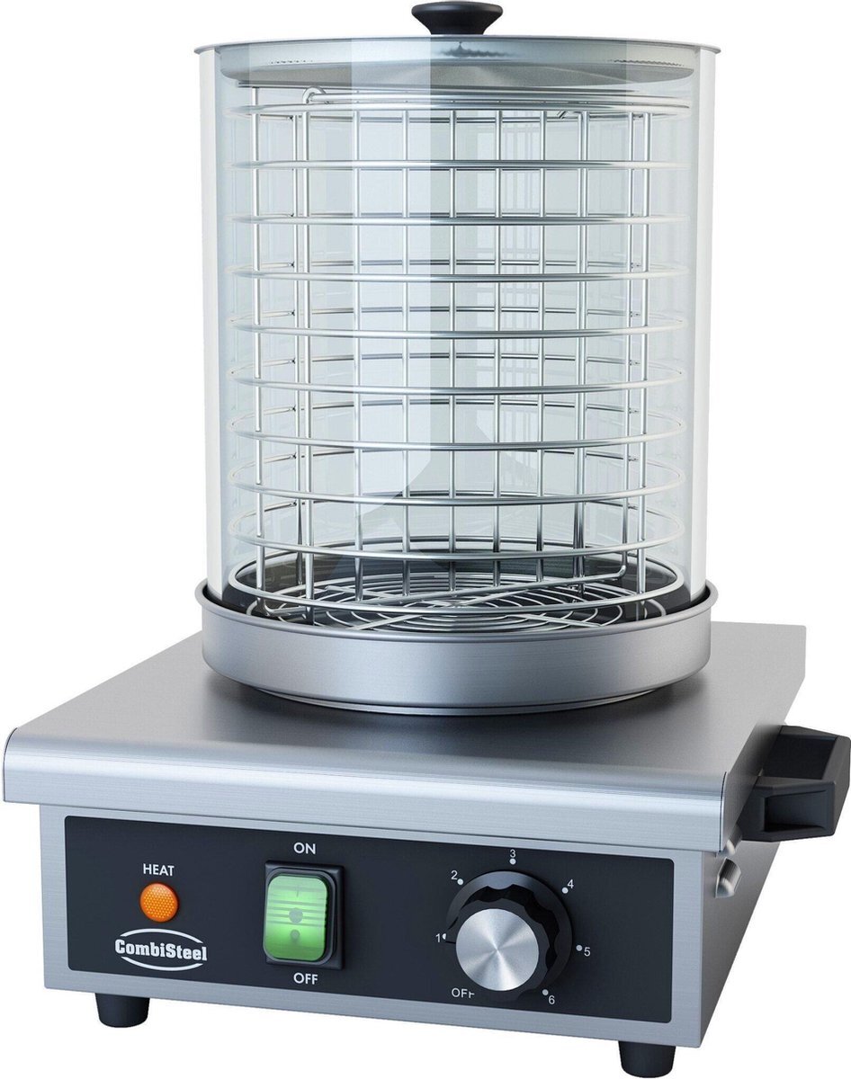 - Hotdogwarmer Compact RVS Glas