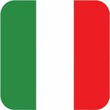 Bellatio Decorations Bierviltjes Italie - 30x stuks - vierkant - landenthema - 9 x 9 cm - onderzetter