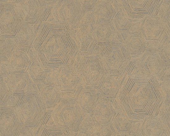 A.S. Création My Home My Spa Modern Grafisch Behang - Goud Grijs Beige - 1005 x 53 cm