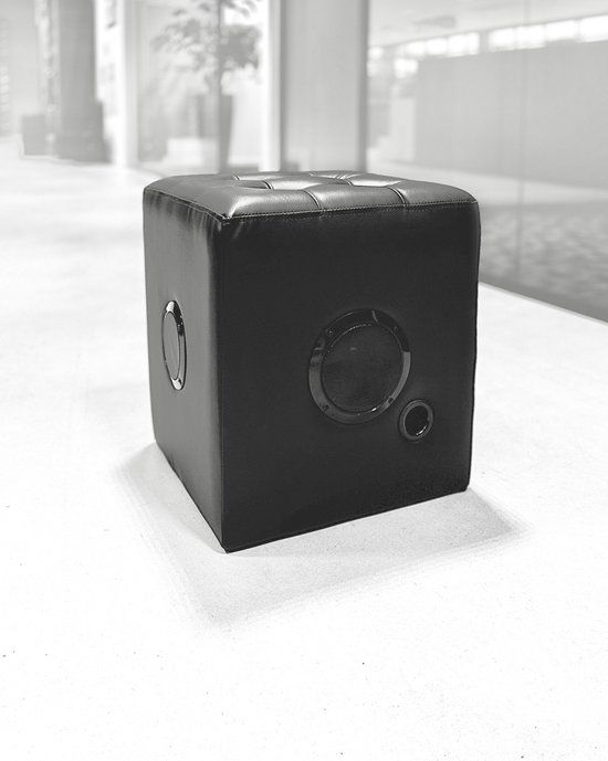 Caliber Poef met Bluetooth Speaker - Zwart (HPG522BT)