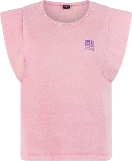 Protest PRTCandi - T-shirt Dames - Korte mouw - Ronde hals - Normale pasvorm - Valerian Lilac