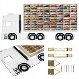 Merkloos Houten Speelgoedautootjes Organizer - 80 Vakjes - Hot Wheels Truck