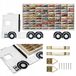 Merkloos Houten Speelgoedautootjes Organizer - 80 Vakjes - Hot Wheels Truck