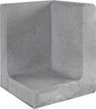 Merkloos Gardenlux L-element hoek grijs 30x30x40 cm