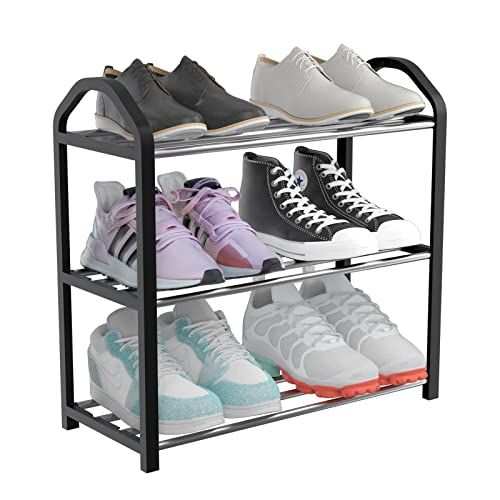 Allinside 3 Tiers Schoenrek Organisator, Snelle Montage geen Gereedschap Nodig Footware Opslag voor Entree, Woonkamer, Hal