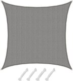 AMANKA 7x7 Zonneluifel Rechthoekig Grijs - Waterdoorlatend - Polyester - UV-bescherming