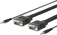 VivoLink 30m VGA + 3.5mm m/m VGA kabel VGA (D-Sub) Zwart