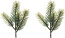 Merkloos Decoris dennentakjes - 2x - groen - 23 cm