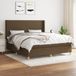 Maison Exclusive - Lit boxspring avec matelas, brun foncé, 160x200 cm, rembourré