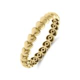 Lucardi Dames 14 karaat gouden ring hartschakel