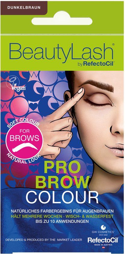 Refectocil BEAUTYLASH PRO BROW COLOUR eyebrow tint kit #Dark Brown 1 unit