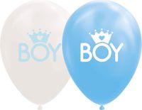 Wefiesta Ballonnen Baby Boy 30 Cm Latex Blauw/wit 8 Stuks