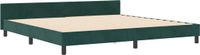 vidaXL Boxspringbed met hoofdeinde, donkergroen, 200 x 200 cm, fluweel