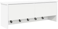 vidaXL Wandgemonteerde Kapstok Muurmontage Wit 80 x 20 x 30 cm