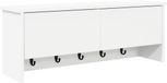 vidaXL Wandgemonteerde Kapstok Muurmontage Wit 80 x 20 x 30 cm