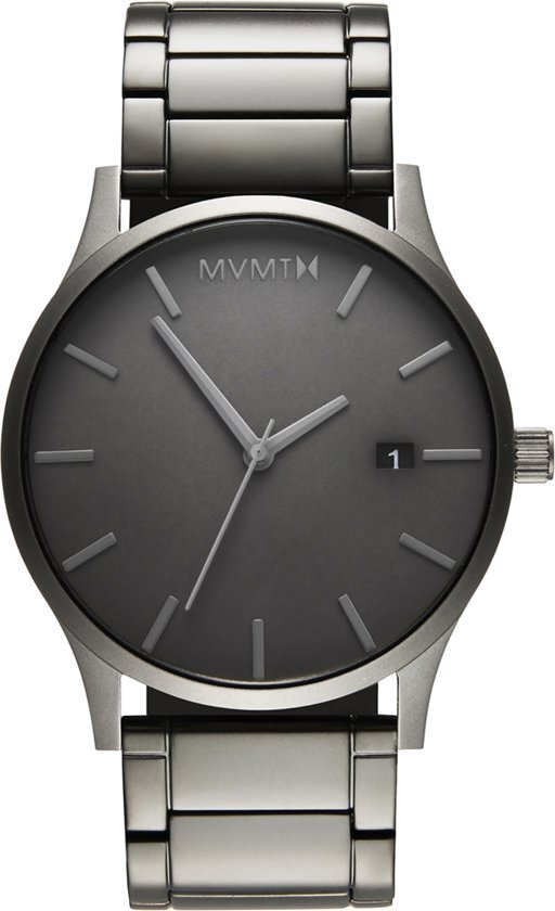 MVMT MVMT Monochrome D-MM01-GR - Horloge - Grijs - Staal - 45mm