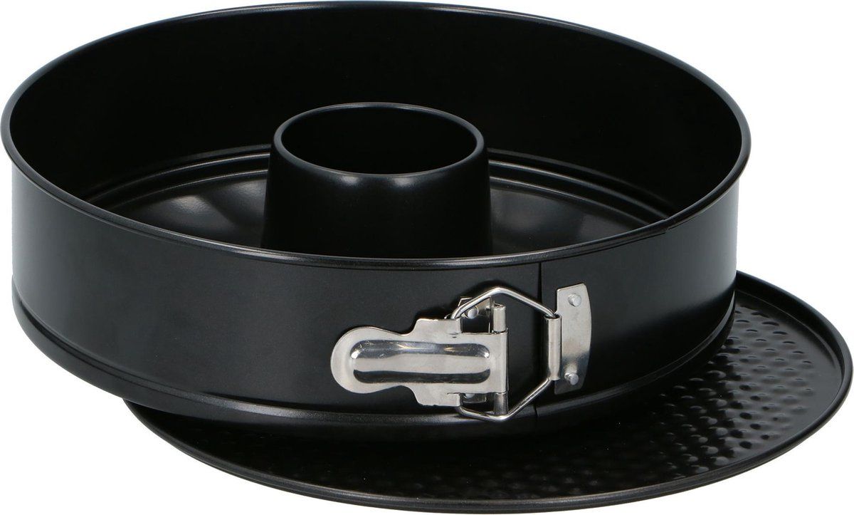 Alpina Kitchen & Home Alpina Tulband Springvorm - 26 x 7 cm - Anti-Aanbak - 2-in-1 - Zwart