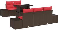 vidaXL Tuinbank - Bruin en rood