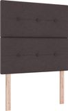 vidaXL Verenbed met matras & LED, donkerbruin, 120 x 190 cm, stof