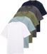Tom Tailor T-shirt voor heren, 5 verpakkingen, katoen, ronde hals, korte mouw, regular fit, wit, maat M