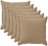 vidaXL - Taie d'oreiller - 6 pièces - Bois - Taupe - 30 x 30 cm - Polyester