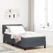 vidaXL Boxspringbed met hoofdeinde donkergrijs 90 x 190 cm fluweel