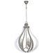 Homemania HOMAX_4413 hanglamp Tigris grijs van metaal, hout, 40 x 40 x 100 cm