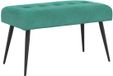 vidaXL Bank met knopen tufting Turquoise 80 x 40 x 46 cm fluweel