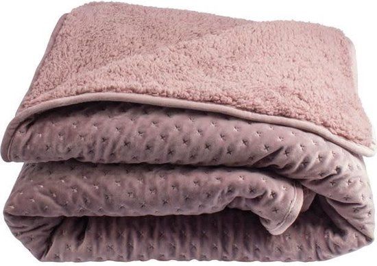 Gusta Teddy Plaid - Oudroze - 130x160cm