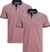 Jack & Jones Heren poloshirt 2 pack Paulos - Slim Fit - L - Katoen - Gestreept - Rio Red