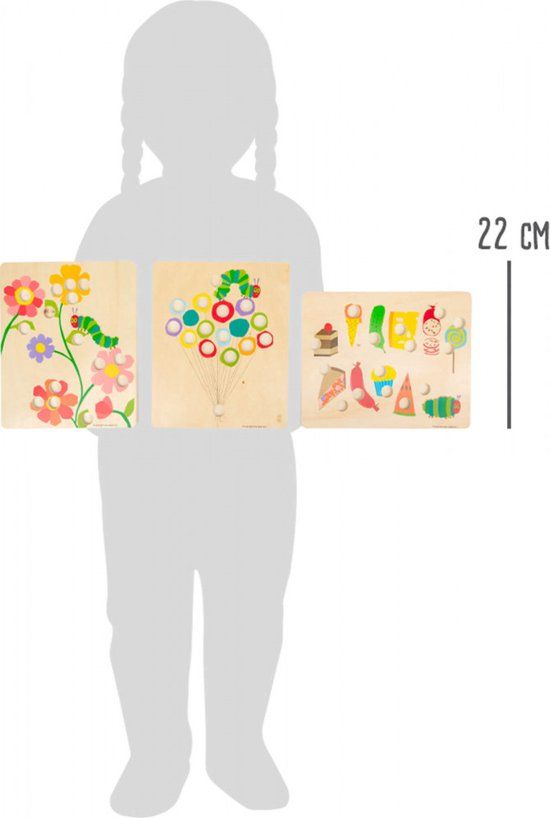 Small Foot Rupsje Nooitgenoeg Houten Kleurenspel - Educatief Spel