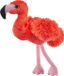 Wild Republic Pluche knuffel vogel - flamingo - roze - van 13 cm