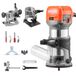 VEVOR Vuurmachine, 710 W, compact, 6 snelheden, voor houtbewerking, afwerking, met progressieve start, vaste basis, kantelbaar, dompelbaar, stofafzuigkap, parallelle geleiding, bedraad