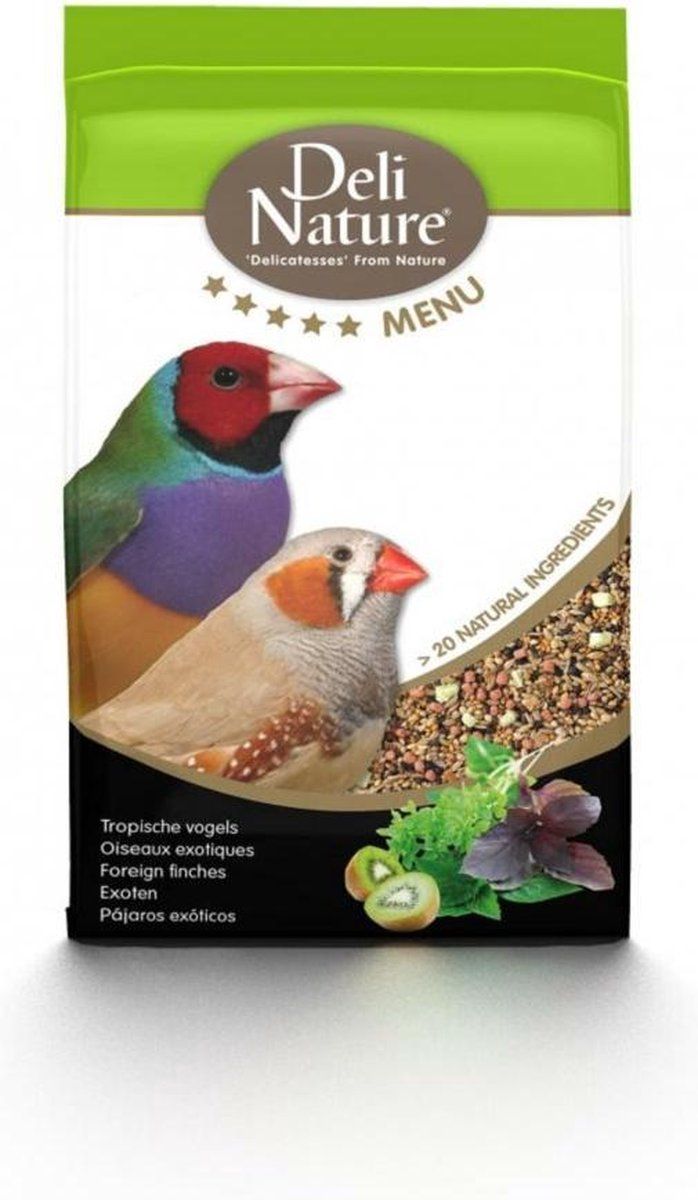 DELI NATURE 5x 5 Sterren Menu Tropische Vogels 800 gr