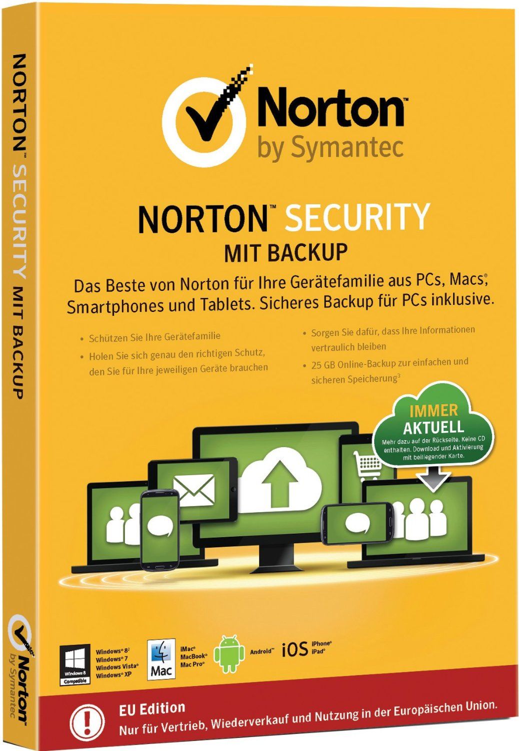 Norton Security with Backup 2.0 - Antivirus - 1 jaar - 1 licentie - Duits
