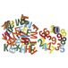 RAYHER HOBBY 5324549 Vilten letters en cijfers, 5 kleuren, 4 cm, ongeveer 230 stuks, gemengd