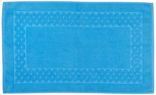 Lasa Home Badmat 50 x 80 cm, collectie Royal Cresents, Sky Blue, katoen, blauw, 50 x 80 x 1 cm