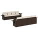 vidaXL Loungeset 9-delig polyrotin marron