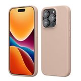 kwmobile Case voor iPhone 15 Pro - Slank TPU-Hoesje met Zachte Afwerking - Oudroze