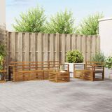 vidaXL - Bank loungeset - 6 zitplekken - Naturel - Massief Acacia Hout