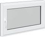 vidaXL Kelderraam RISOR 100 x 70 cm Wit Dubbel Glas PVC Links Binnendraaiend Geluidswerend Thermisch Isolerend Makkelijk Schoonmaken Met Ventilatie